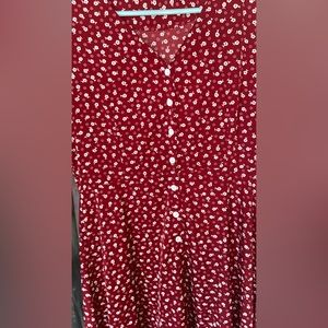 Floral button down dress